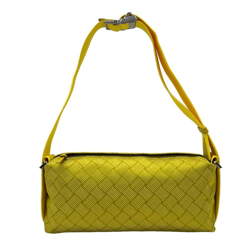 Bottega Veneta Shoulder Bag Nylon Jacquard Leather